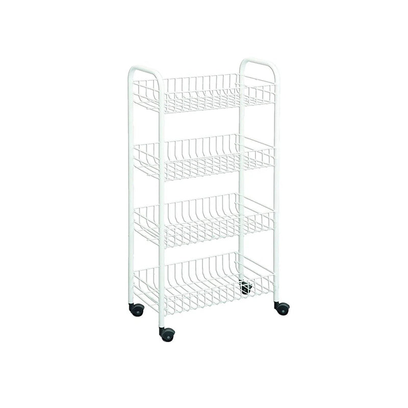 4 Tier Metal Rolling Utility Cart with Casters