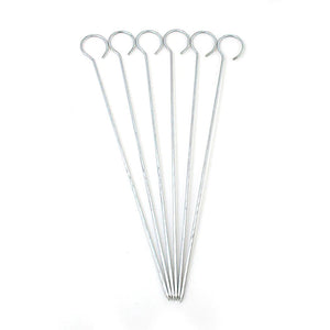 Pack Of 6 Metal BBQ Skewers Kebab Sticks