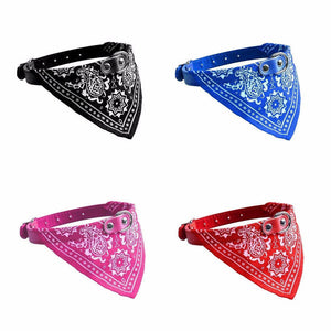 Pet Dog Collar with Triangle Bandana Scarf