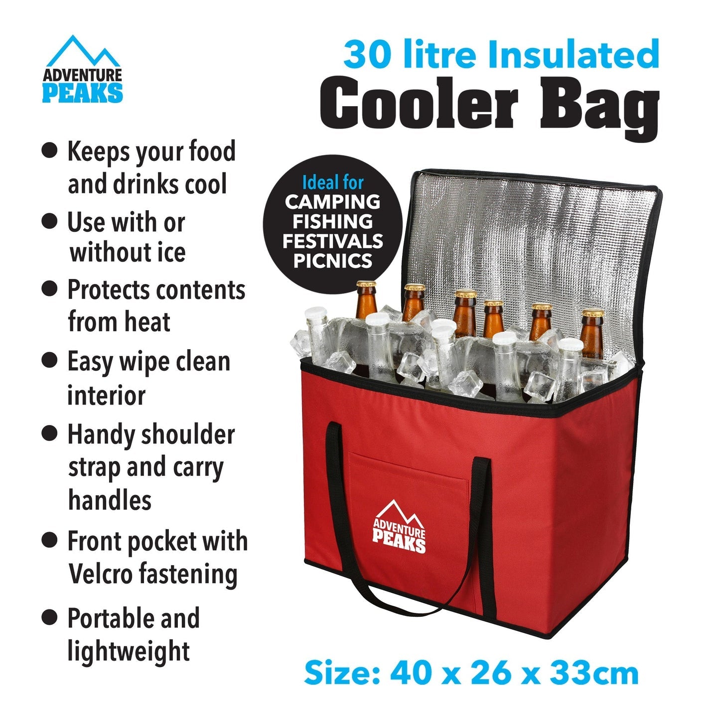 30L Camping Insulated Cooler Bag
