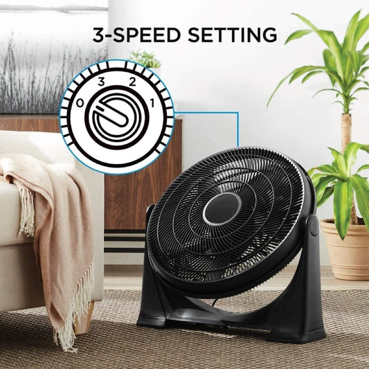 20" Inch High Velocity Floor Fan Black