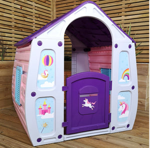 Unicorn Purple Kids Indoor/Outdoor Plastic Wendy Playhouse