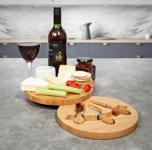 Round Cheese Serving Board Set