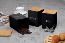 Load image into Gallery viewer, Set of 3 Airtight Tea Coffee &amp; Sugar Canisters