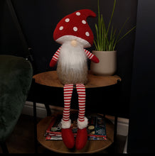 Load image into Gallery viewer, Choice of Design: 53cm Stripey Red Gonk with Dangly Legs Mushroom Hat