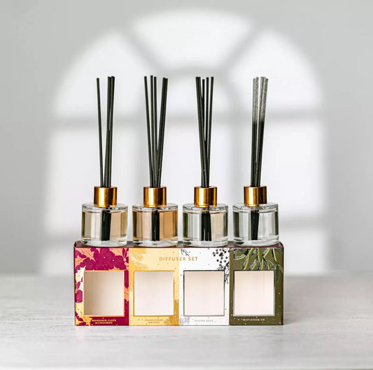Scented Diffuser Set 4pc Home Fragrance Boxed Gift Decorative Spices Scent Stick