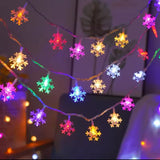 USB/Battery Power Snowflake LED String Lights Garland