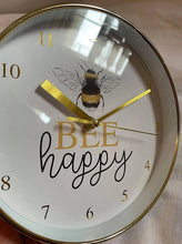 Load image into Gallery viewer, Bumble Bee Round Wall Clock