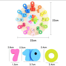 Load image into Gallery viewer, Children Educational Wooden Clock
