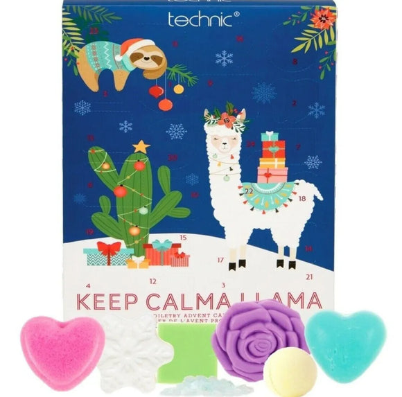 Llama Toiletry Beauty Advent Calendar Bath Fizzer Bombs Gift Set