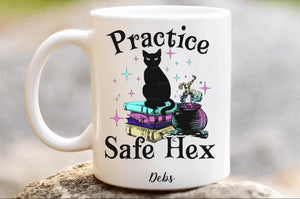 Personalised Novelty Gothic Mug, Cat Lover Gift