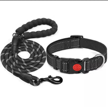 Load image into Gallery viewer, Dog Collar Padded with Soft Neoprene Lead Set Adjustable Leash Collar Reflective