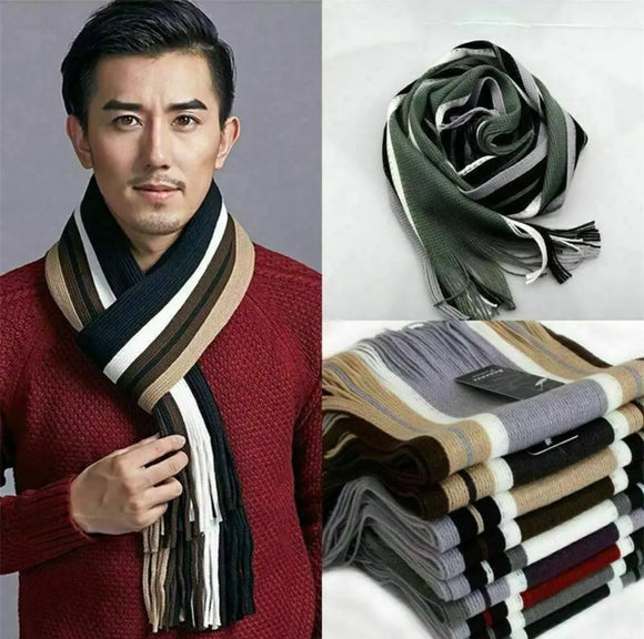 Mens Striped Scarf