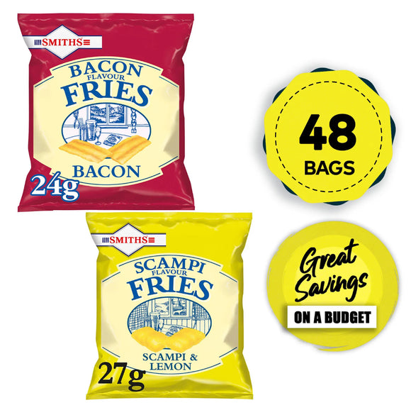 Smiths Bacon Scampi Fries Bundle Mix 48 Bags