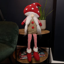 Load image into Gallery viewer, Choice of Design: 53cm Stripey Red Gonk with Dangly Legs Mushroom Hat