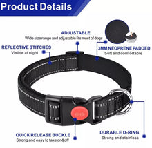 Load image into Gallery viewer, Dog Collar Padded with Soft Neoprene Lead Set Adjustable Leash Collar Reflective