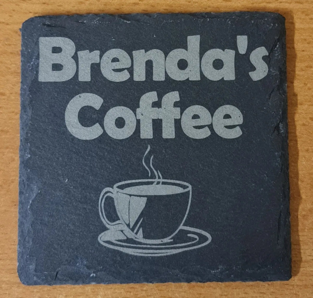 Personalised Gifts For Her Him Slate Coaster Coffee Drinker Gift
