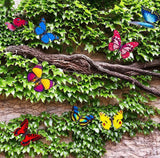 24 Colourful Butterflies Garden Stakes