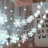 USB/Battery Power Snowflake LED String Lights Garland