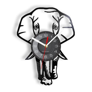 African Elephant Wall Clock