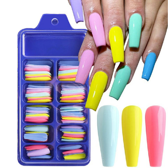 Colourful False Nails - 100pcs