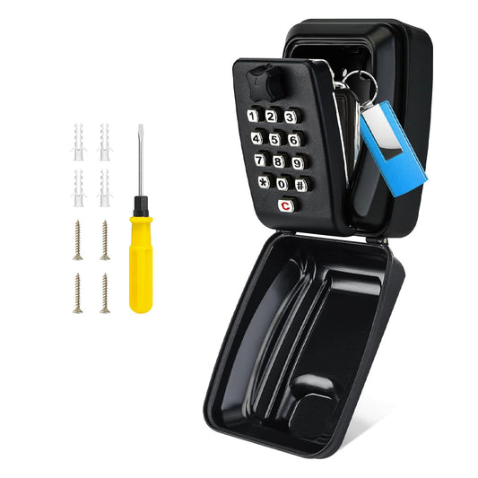 Wall Mounted Key Storage Box Key Combination Password Lock with Push Button