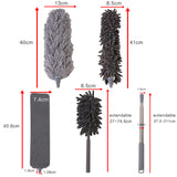 Extendable Microfiber Dusters Feather Duster with Telescoping Extension Pole