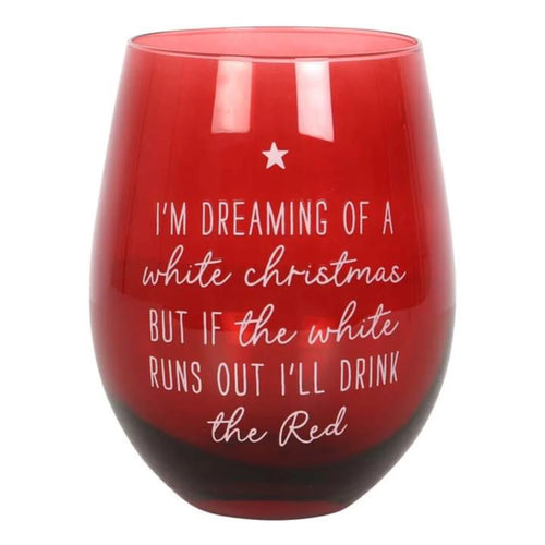 Stemless Christmas Wine glass