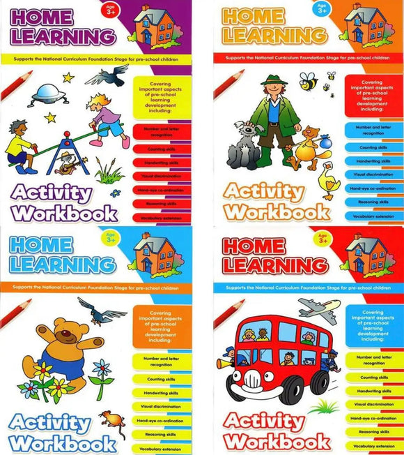 Set of 4 Early Learning Pre-School Books