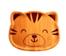 Load image into Gallery viewer, Tiger Bamboo Plate + Cutlery