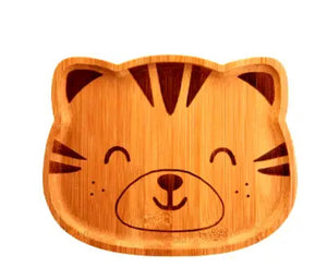 Tiger Bamboo Plate + Cutlery