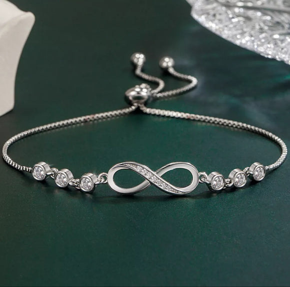 Infinity Bracelet 925 Sterling Silver