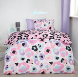 Leopard Print Duvet Cover Set - Reversible