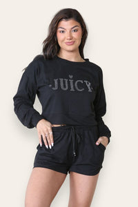 JUICY Shorts and Crop Top Set