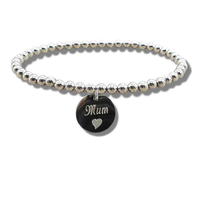 Mum Disc Bracelet & Heart Symbol