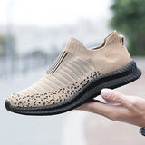 Mens Breathable Slip On Sock Trainers