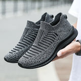 Mens Breathable Slip On Sock Trainers