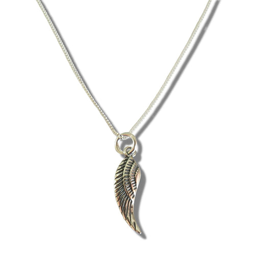 Angel Feather Silver Necklace