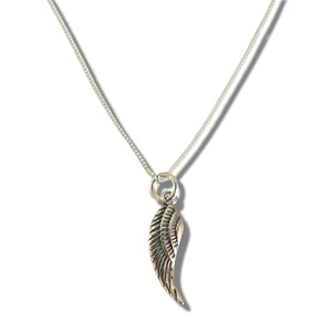 Angel Feather Silver Necklace
