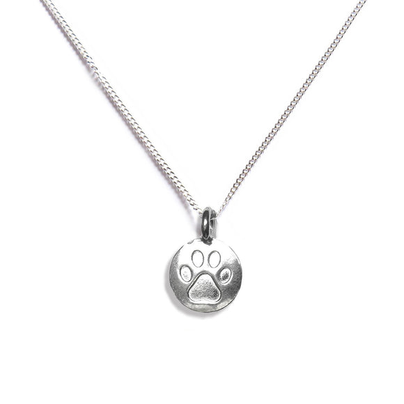 Silver Paw Print Necklace