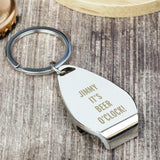 Personalised Any Message Bottle Opener Keyring