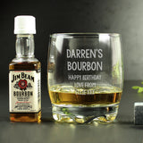 Personalised Tumbler and Jim Beam Miniature Set