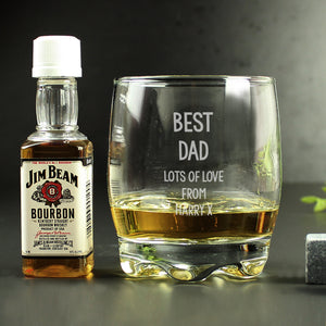 Personalised Tumbler and Jim Beam Miniature Set