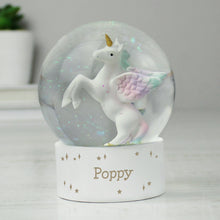 Load image into Gallery viewer, Unicorn Name Snow Globe