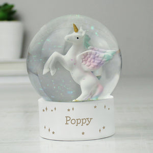 Unicorn Name Snow Globe