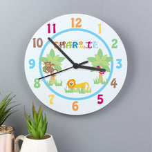 Load image into Gallery viewer, Personalised Pink Animal Alphabet Clock