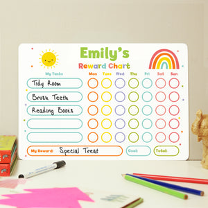 Personalised Rewards Chart & Dry Wipe Pen