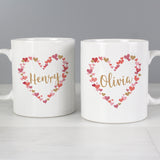 Personalised Confetti Hearts Mug Set