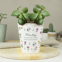Load image into Gallery viewer, Personalised Wild Flowers Plant Pot