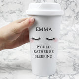 Personalised Eyelashes Double Walled Travel Mug